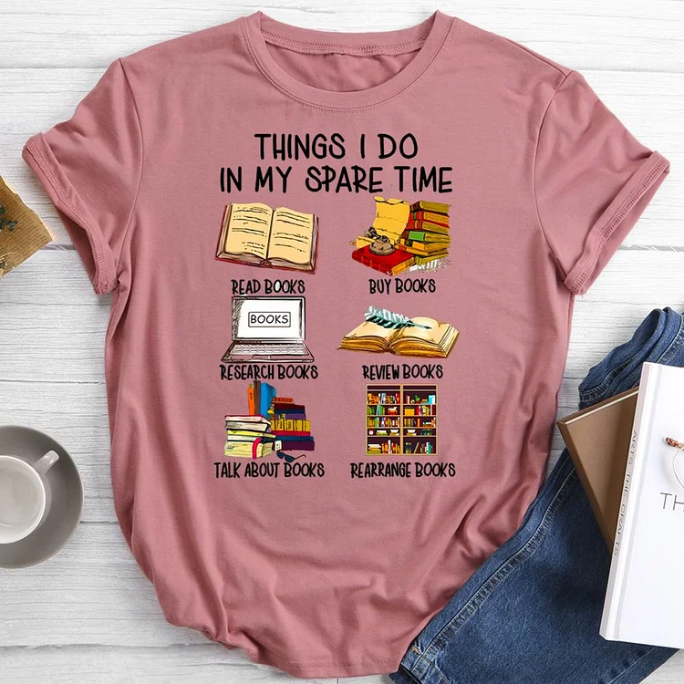 things i do in my spare time Round Neck T-shirt-0021424