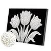uk.everydayedeals DIY Pearl Painting With Frame - Handmade Self-Adhesive Pearls - Tulip(20*30cm)