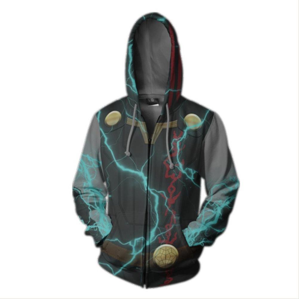 Marvel The Avengers Thro Hoodie Pullover mit Kaputze Jacke mit Reißverschluss Erwachsene 3D
