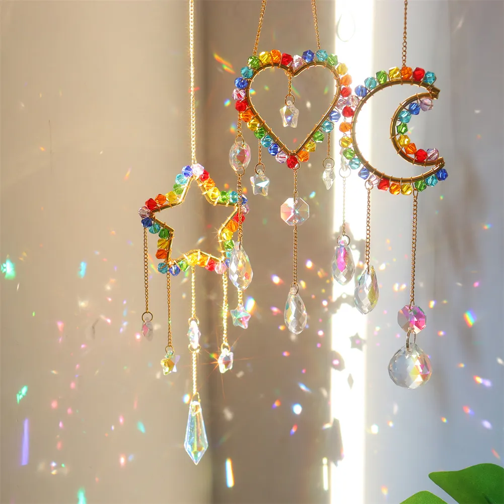Colorful Beads Crystal Light Catching Jewelry Window Accessories for Living Room