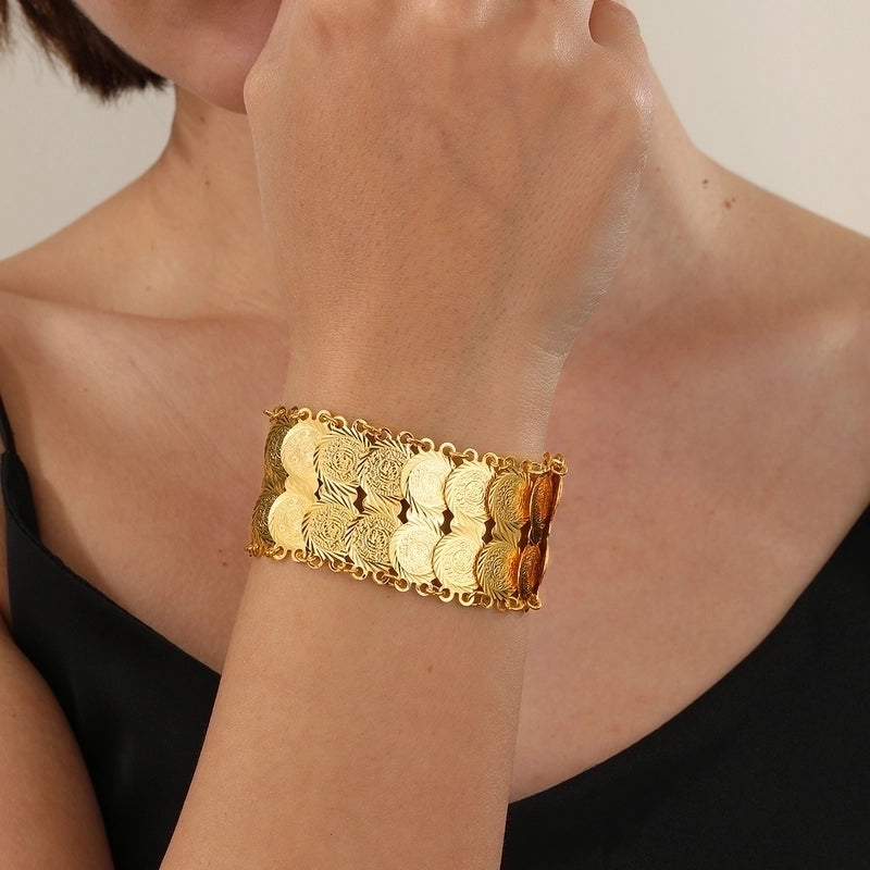 1 Piece Ethnic Style Round Solid Color Copper Plating Bracelets