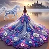 (4er-Pack) Kleid Rock Mädchen - speziell geformtes Diamond Painting - 30*30cm