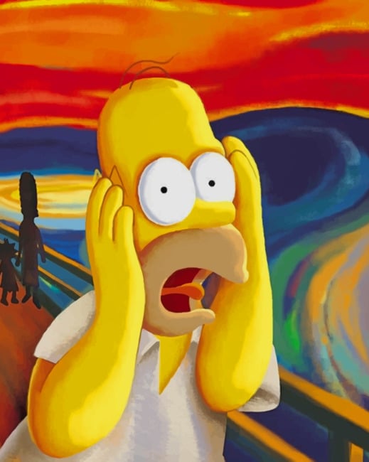 

Homer Simpson In The Scream – Paint By Numbers - 40*50CM, 501 Original