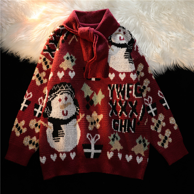 Christmas Retro Snowman Crewneck Sweater