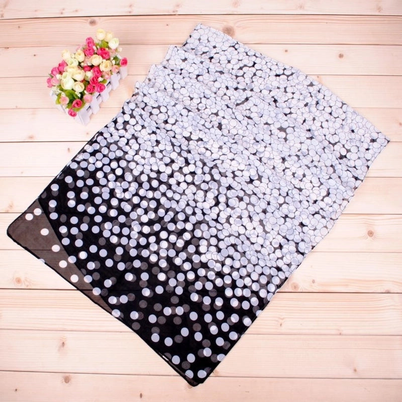 Sand Scarf Summer Small Scarf Dual-use Korean Style Small Scarf Classic Leopard Chiffon Scarf Women Thin Shawl