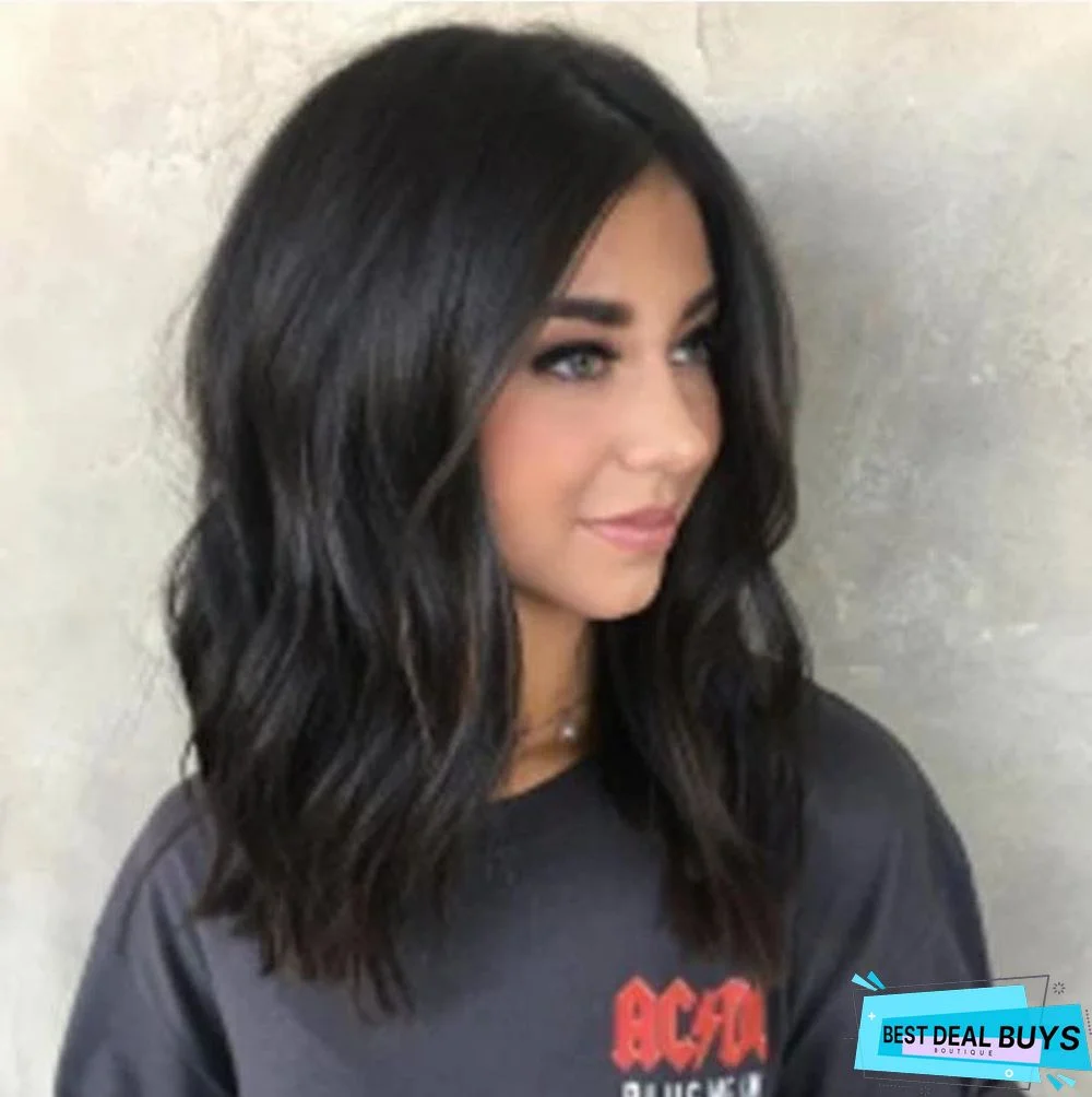 Short Curly Hair Wig Black Split Chemical Fiber Headgear