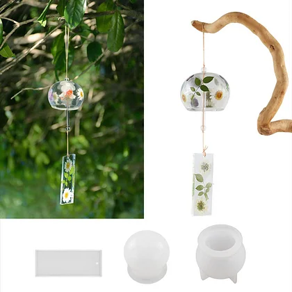 Wind Chimes Heart Molds Silicone Kit Wind Bell Molds for Spring