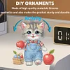 uk.everydayedeals DIY Diamond Painting Acrylic Bobble Head Decoration - Cat Apples