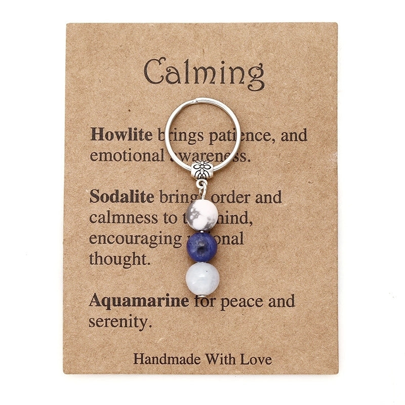 Minimalist Color Block Beaded Beaded Keychain