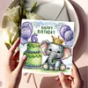 6Pcs anniversaire animal-bricolage carte de voeux