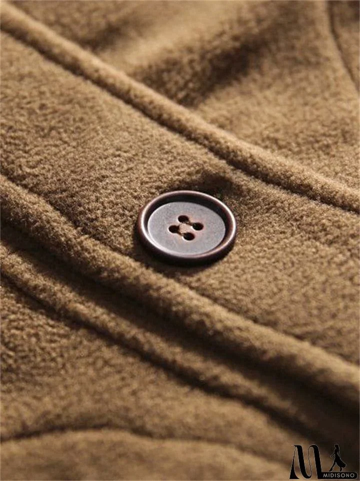 MidiSono - Men's Spring Stand Collar Long Sleeve Button Down Baseball Jacket