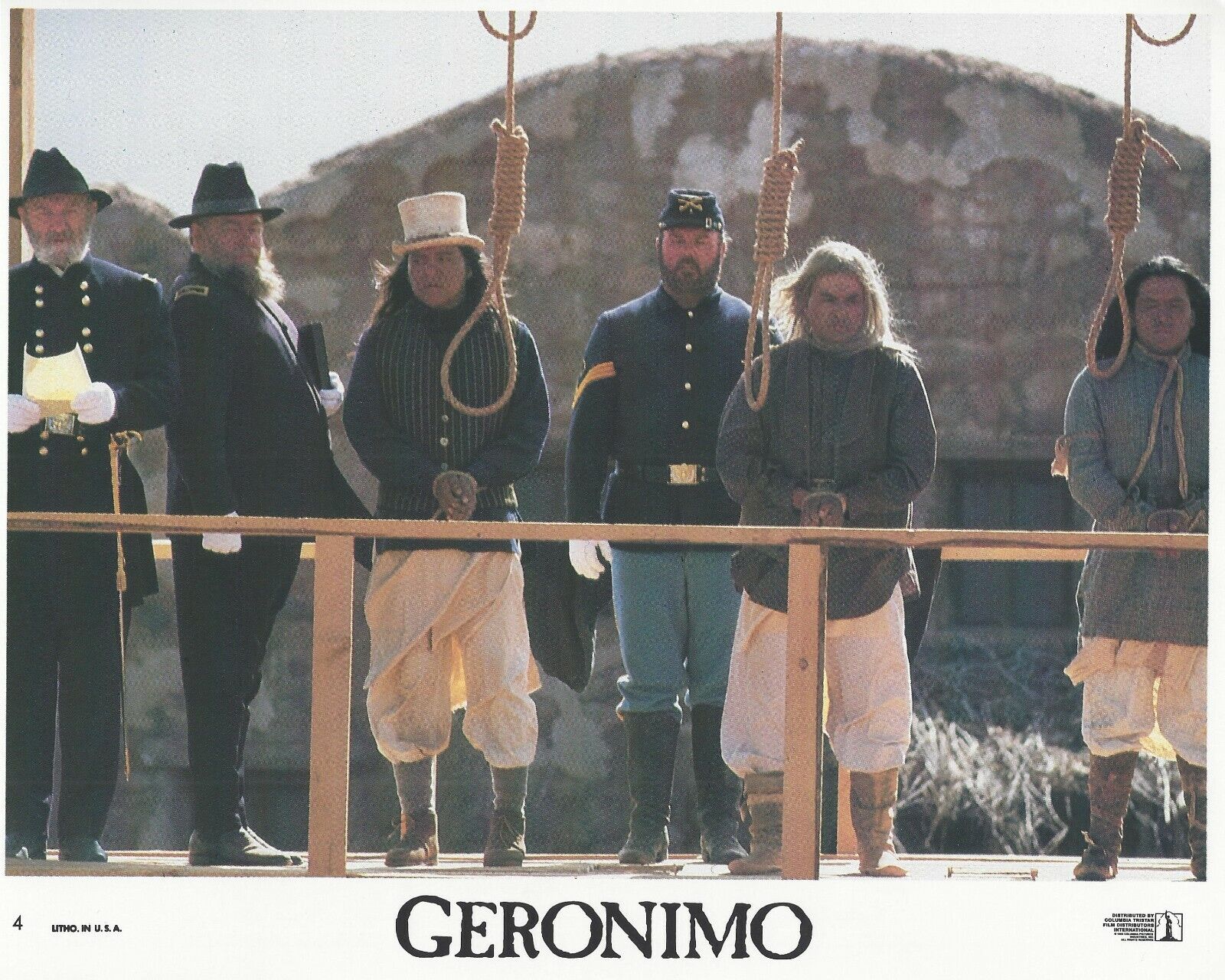 Geronimo Original 8x10 Lobby Card Poster Photo Poster painting 1993 #4 Patrick Hackman Duvall