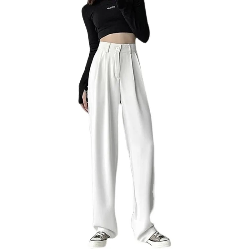 Brownm Brownm Autumn Dress New High Waist Loose Hanging Feeling Straight Pants Show Thin Pants Drop Feeling Suit Pants Ins Floor Pants Tide
