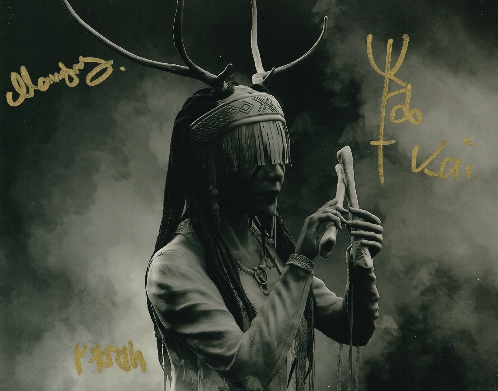 Heilung band REAL hand SIGNED Photo Poster painting #4 COA Autographed by all 3 members