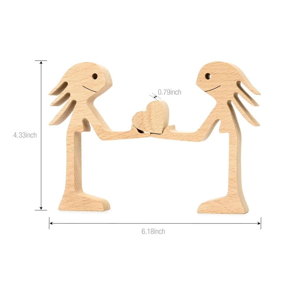 Adornos de madera Wooden Dog Craft Figurine Home Office Table Ornament Easter Decoration Love Dog Pet Lover Gifts oficina OEM 515-2