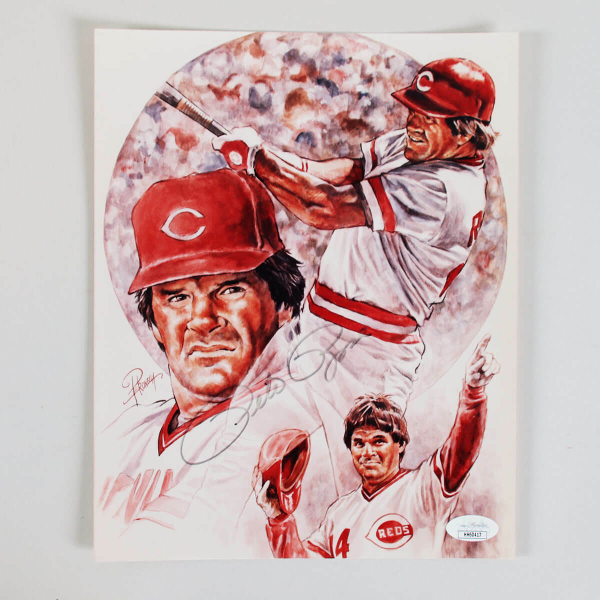 Pete Rose Signed Photo Poster painting 8x10 Reds - COA JSA