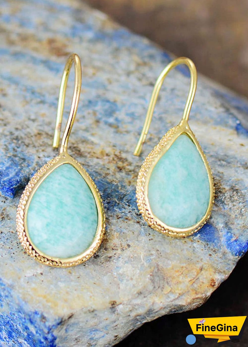 Boho Earrings, Dangle Earrings, Cute Elegant Blue Amazonite