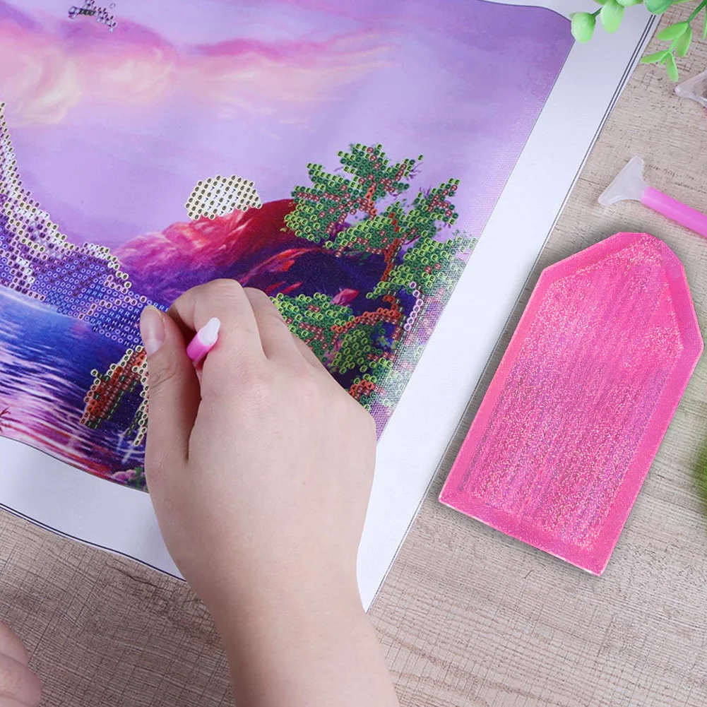 DIY Diamonds Painting Tray Plate Art Crafts Rhinestones Tray Sorting Accessories