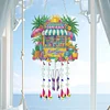 Double Sided Colorful Pattern 5D DIY Crystal Rhinestone Wind Bell Suncatcher Hanging Kits