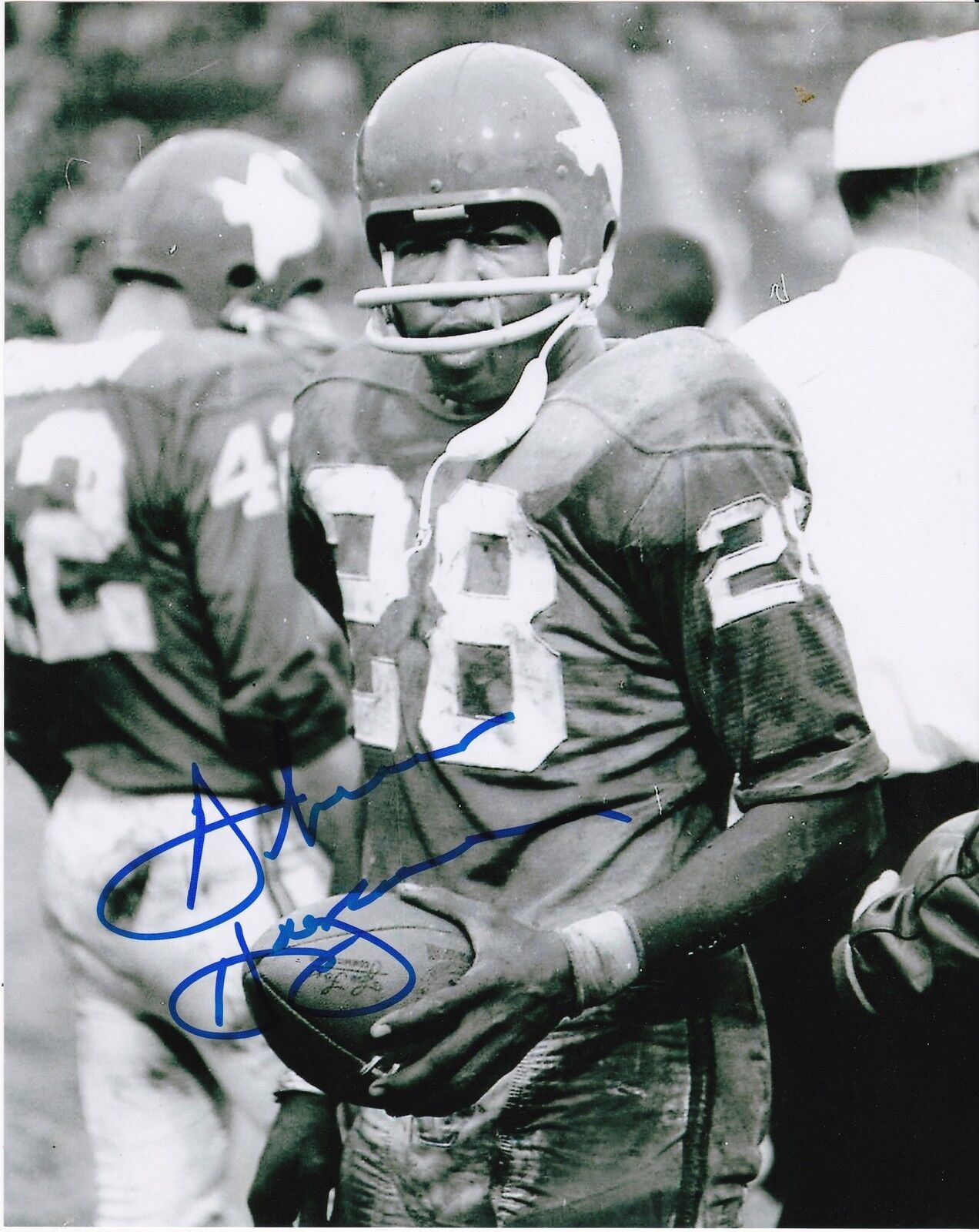 ABNER HAYNES DALLAS TEXANS ACTION SIGNED 8x10