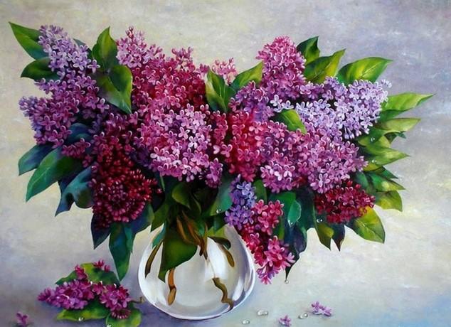 

Purple Flowers – Paint By Numbers - 40*50CM, 501 Original