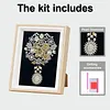 Kits d&rsquo;art partiel color&eacute;s en forme sp&eacute;ciale 5d DIY avec diamants &agrave; points avec cadre en bois, peintures de diamants, art de pierres pr&eacute;cieuses 17x22cm pour adultes, d&eacute;butants, d&eacute;coration int&eacute;rieure