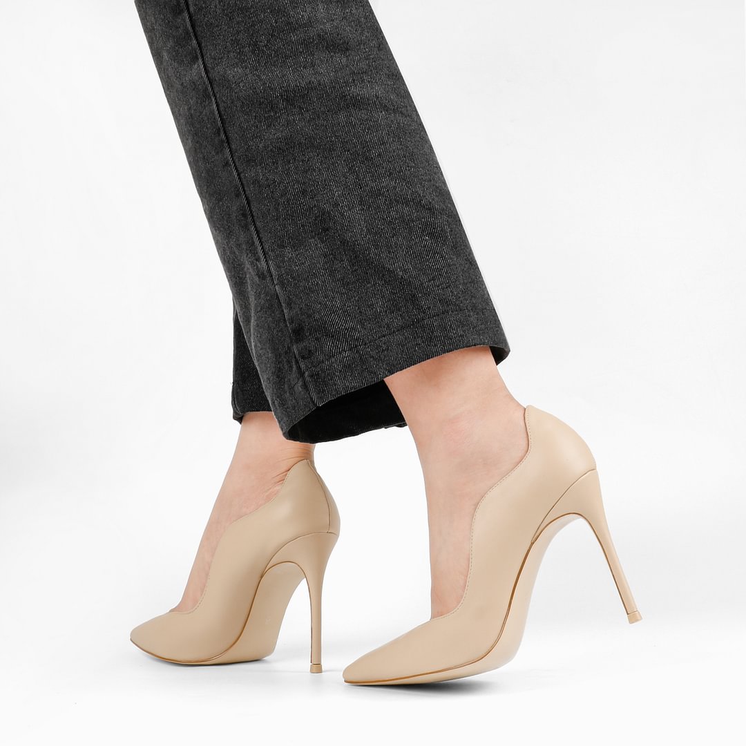 100mm Women's Party Wedding Classic Pumps Fashion Edge Design High Heels Stilettos-MERUMOTE