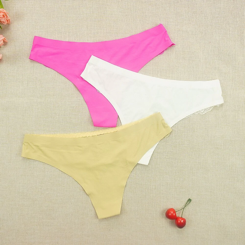 Billionm Women's Thong Lace Erotic Panties Sexy Transparent Tangas Lingerie Female Underpants Seamless Hollow Out G String