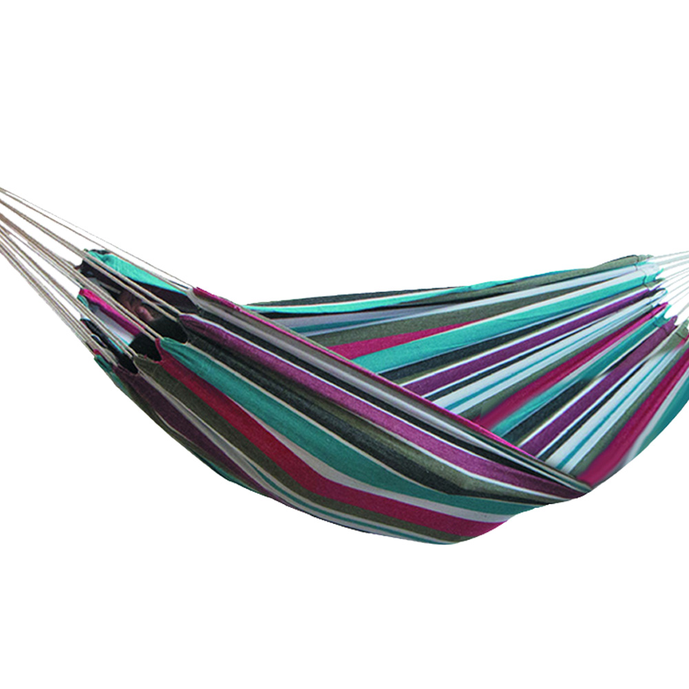 

Portable Canvas Hammock Thicken Stripe Double Single People Hanging Hammock, 501 Original