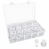 12Psc Pumpkin +12Pcs Round Bottles Diamond Painting Containers Multi Purpose Portable Plastic Case Box with Stickers & Compartments Arts Crafts Storage Bottle for Hardware Rhinestone (12PCS)