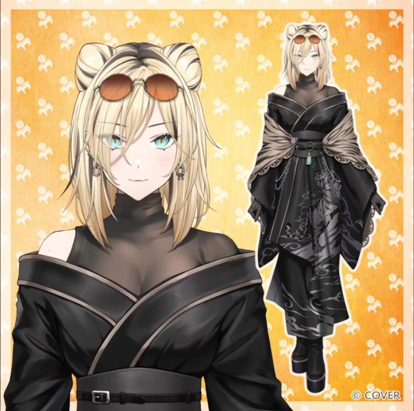 [Deposit Poll] Wetrose Hololive Vtuber FLOW GLOW Koganei Niko 虎金妃笑虎 New Year Kimono Cosplay Costume コスプレ衣装