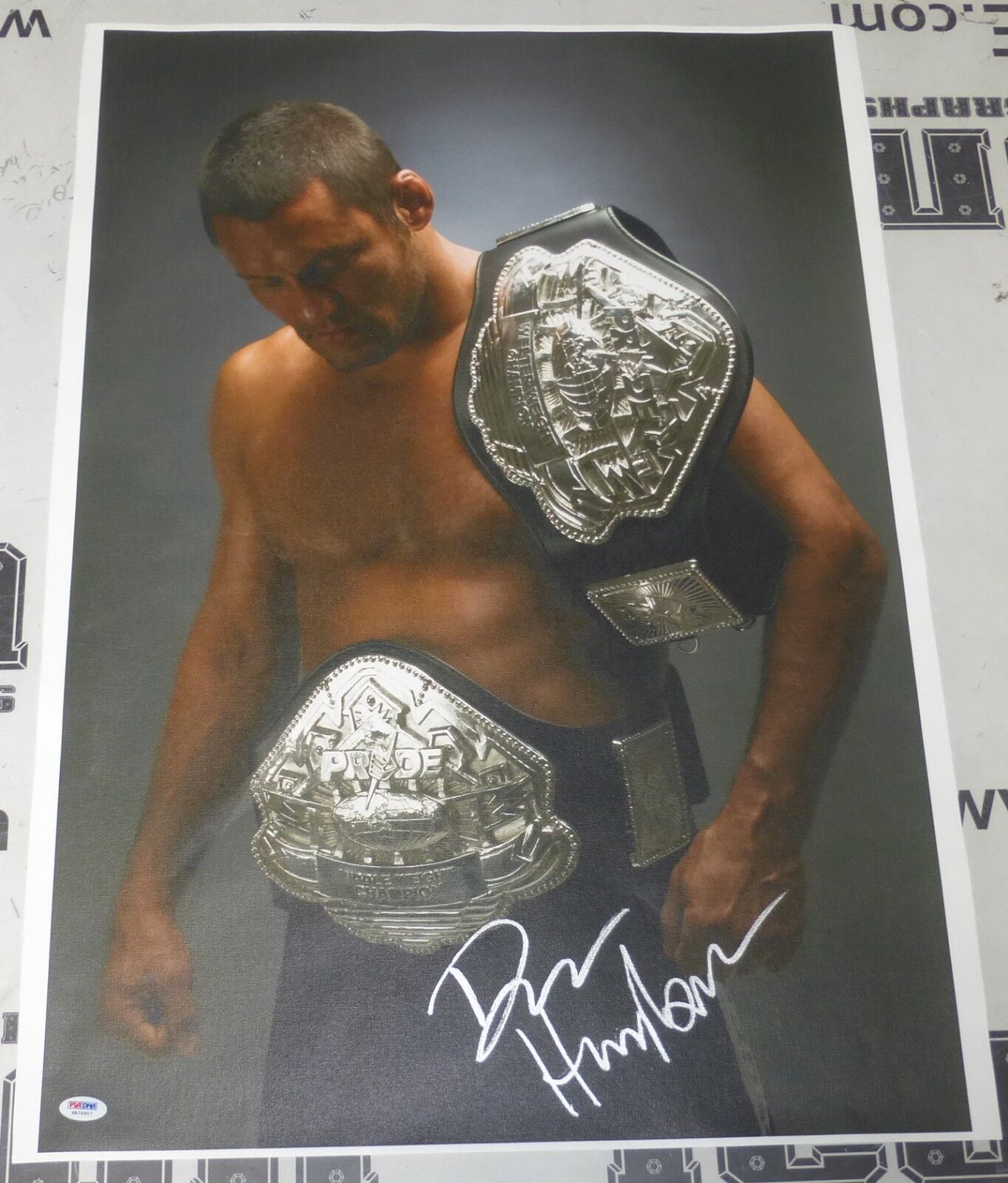 Dan Henderson Signed UFC 20x30 Canvas Photo Poster painting PSA/DNA COA Pride Picture Autograph