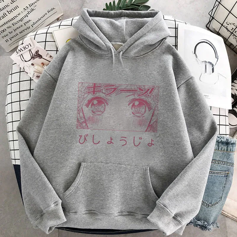 Jangj Kawaii Hoodie Lyche Anime Women Hooded Sweatshirt ulzzang Harajuku Oversize Loose Sweatshirt Japanese Cartoon Cute Women Hoodie