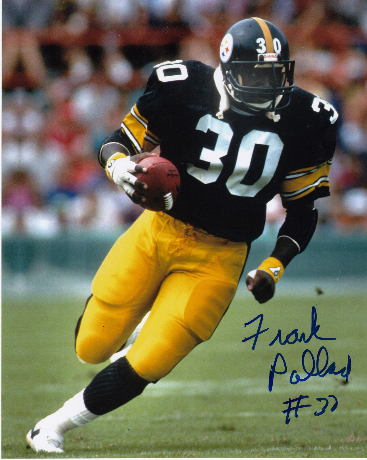 FRANK POLLARD PITTSBURGH STEELERS ACTION SIGNED 8x10