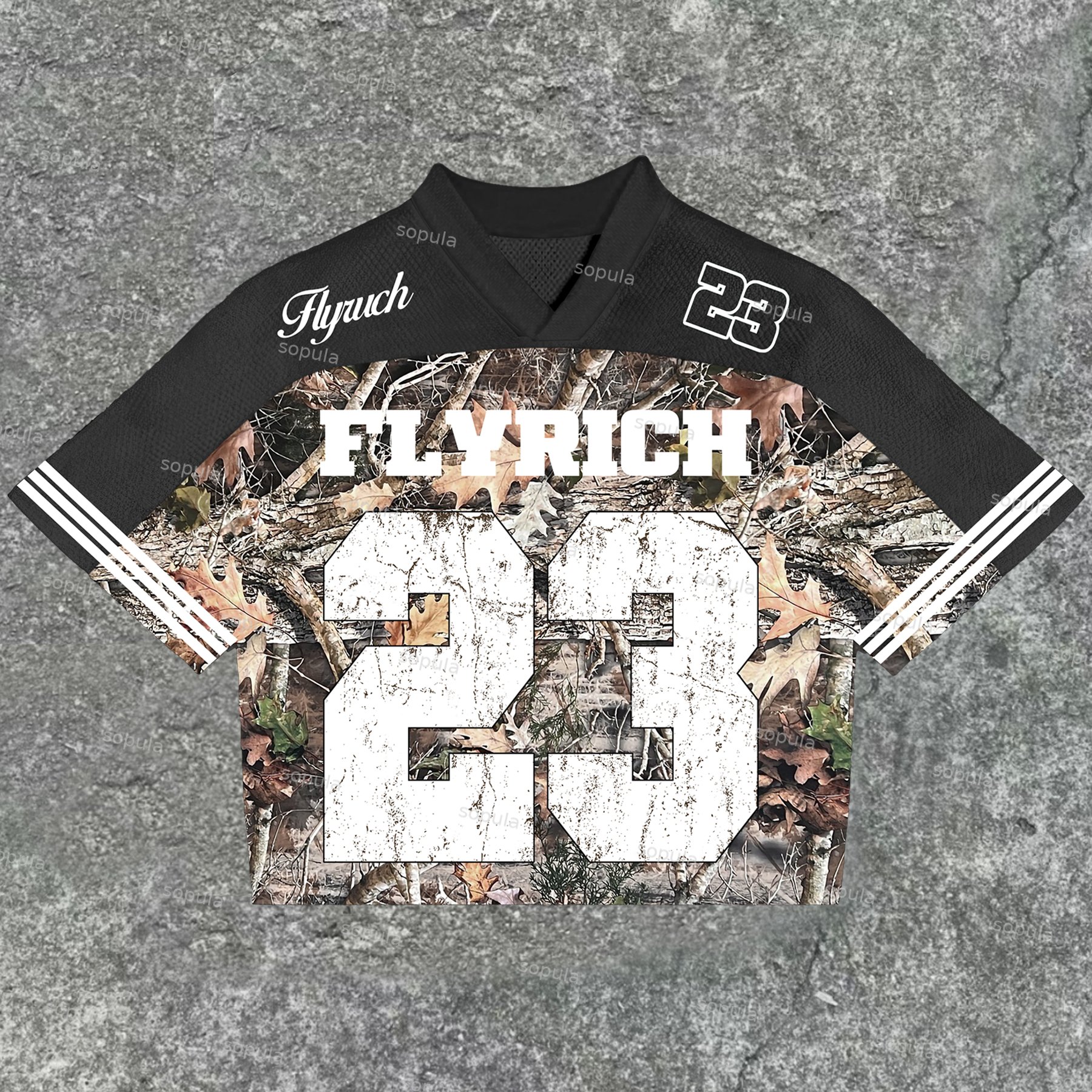 Sopula Fly Rich No 23 Graphic Blokecore Blokette T-Shirt