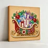 (25x25cm)DIY Pearl Painting Xmas Framed Handmade Pearl Material Art Kit Living Room Decor