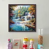 Forest Waterfall-11CT Stamped Cross Stitch 45*45cm