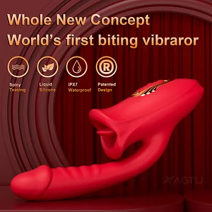 Rose-Mouth Shaped Lip-Biting Vibrator with G-Spot Stimulation-adult toy for women pleasure