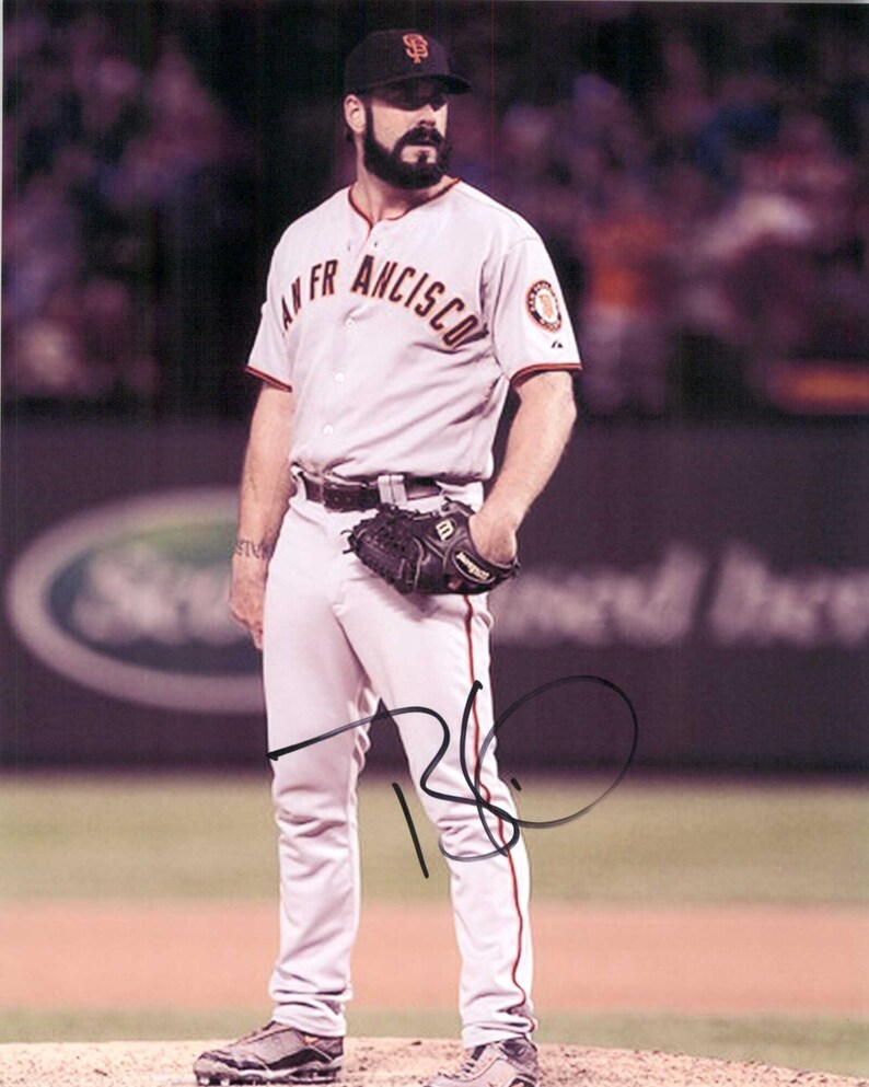 Brian Wilson Signed Autographed Glossy 8x10 Photo Poster painting San Francisco Giants - COA Matching Holograms