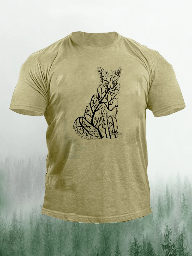 Men's Fox Tree Premium Short Sleeve Shirt in  mildstyles