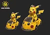 Small & Big Scale Pikachu with Pikachu Car - Pokemon Resin Statue - sun Studio