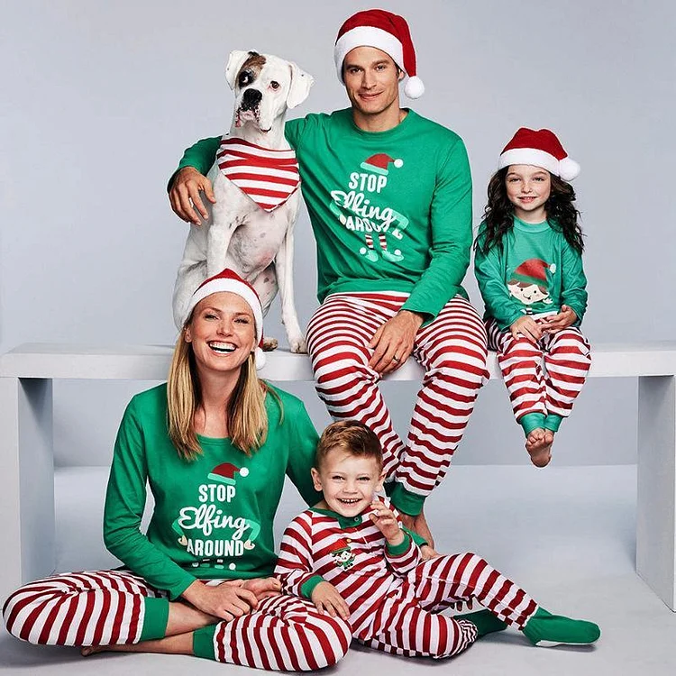 Striped on sale christmas pajamas