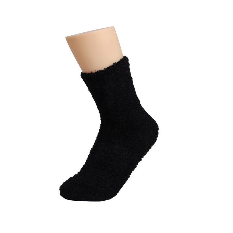 Coral Velvet Socks Women’s Hot Carpet Velvet Socks Winter Solid Color Thickened Floor Sleeping Plush Socks