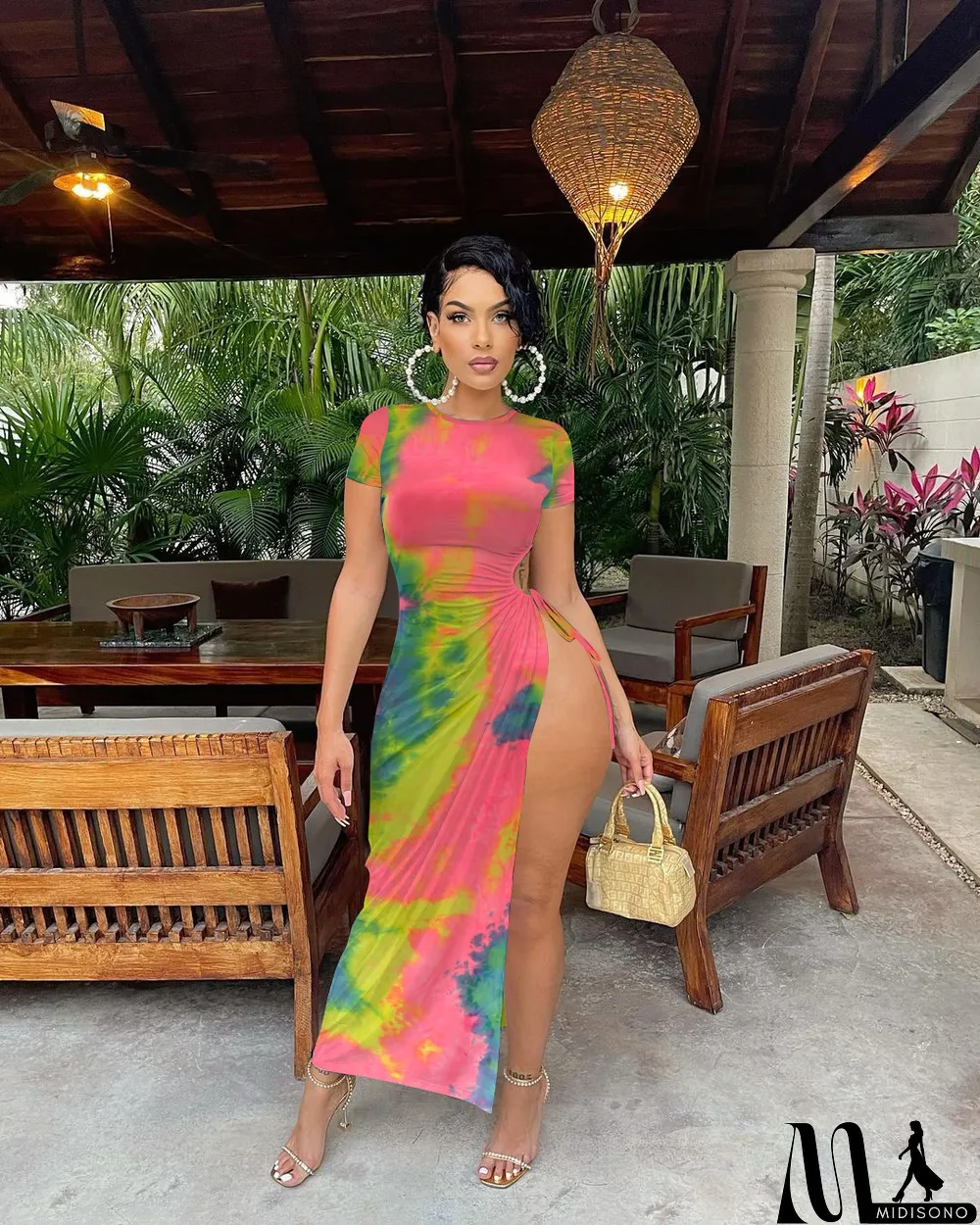 MidiSono - Tie-Dye Irregular Sexy Dress Nightclub