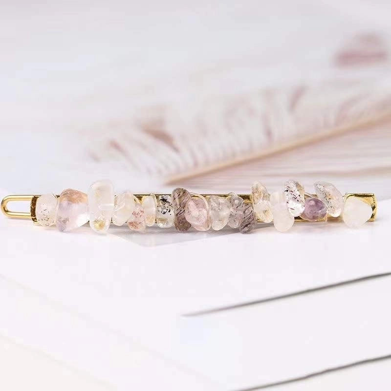 Women’s Retro Geometric Natural Crystal Hair Clip