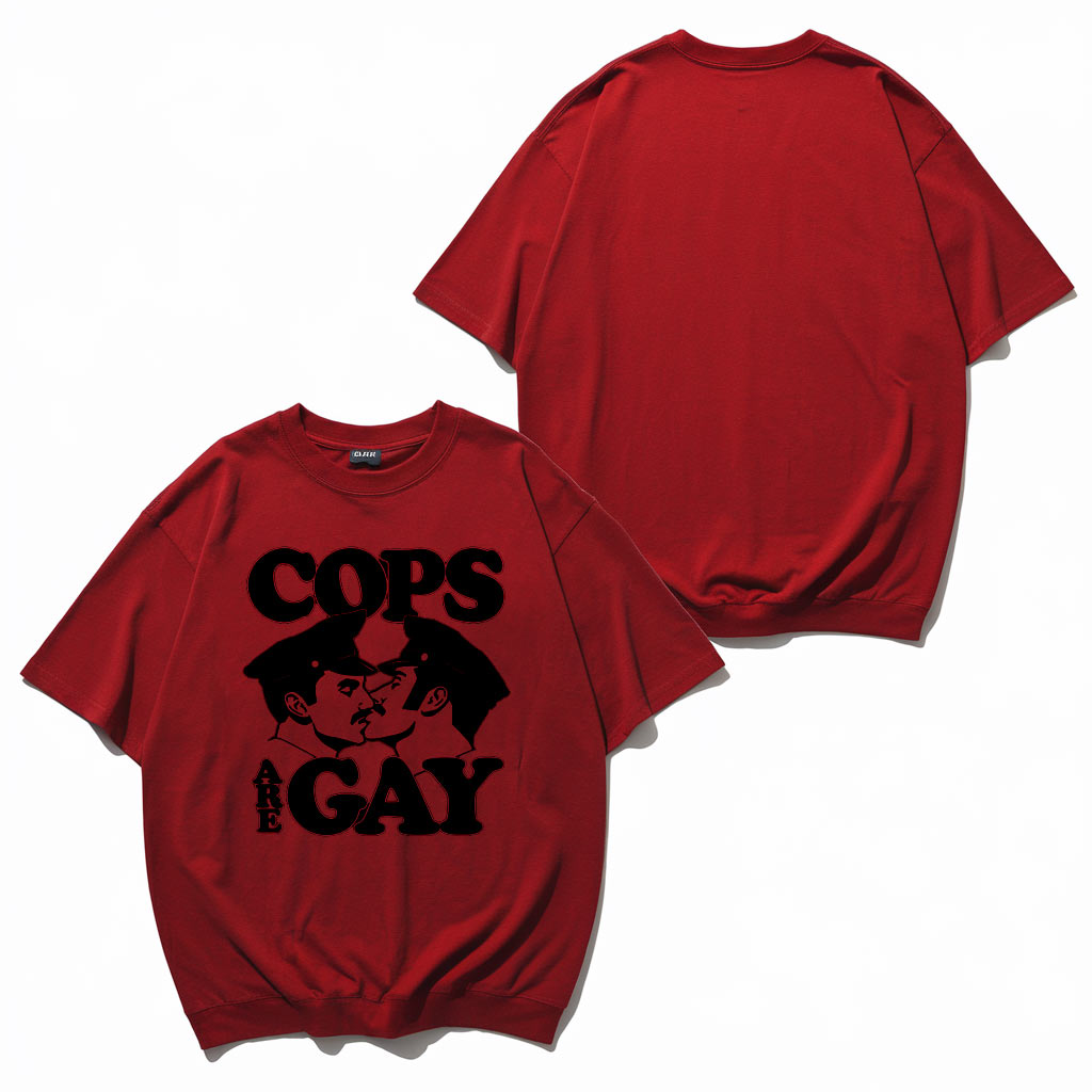 COPS ARE GAY Cotton Printed Men's T-shirt