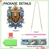 DIY Lion Head Diamond Painting Acrylic Hanging Pendant for Home Decor