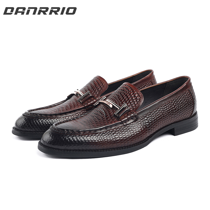 DANRRIO British Leather Embossed Business Casual Loafers DANRRIO.COM DANRRIO