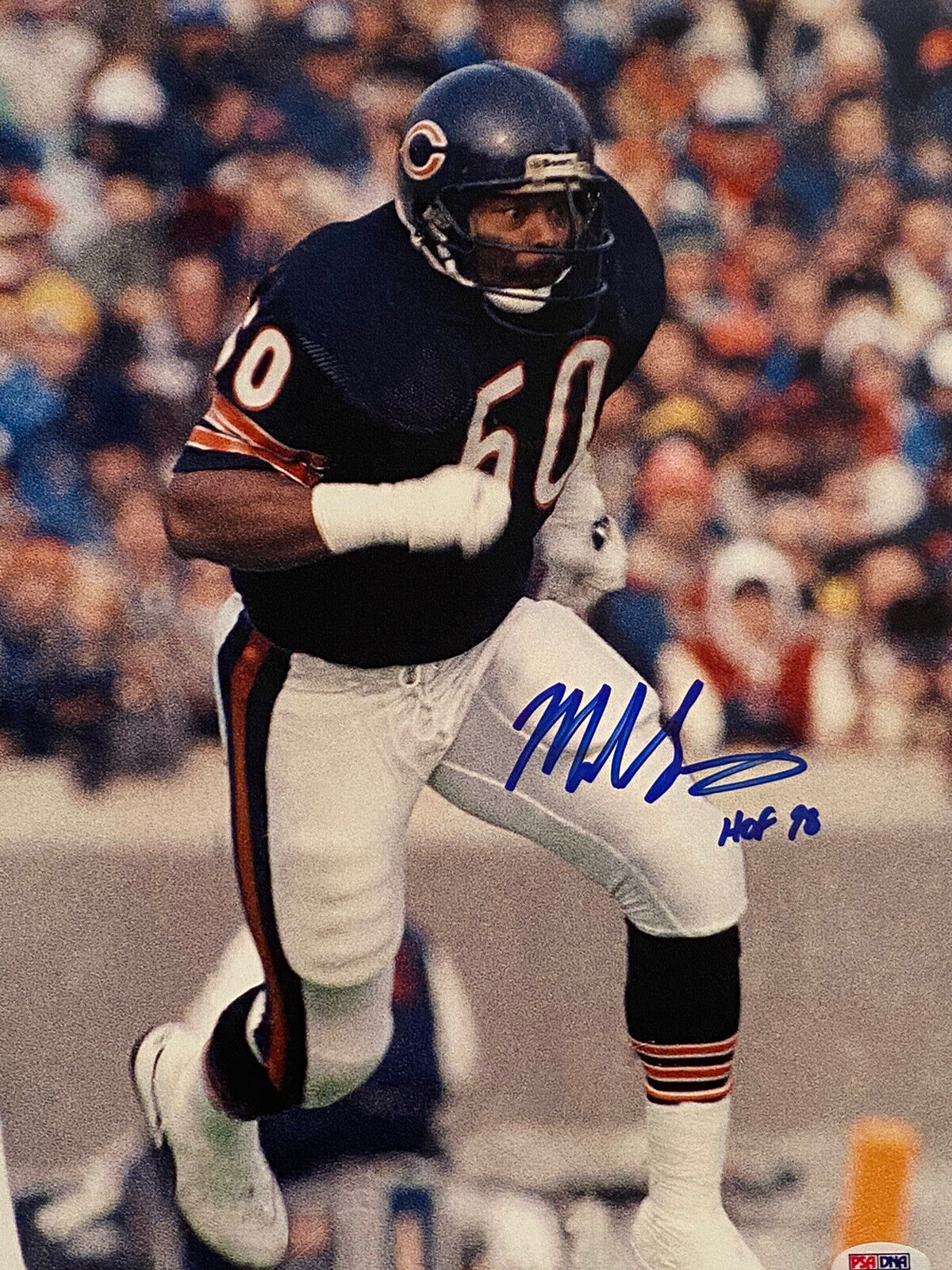 MIKE SINGLETARY Signed Bears Action 8x10 Monsters Of The Midway Photo Poster painting COA