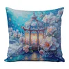 Flower Lantern-Pillow Case-3 strands 11CT Stamped Cross Stitch-45*45CM